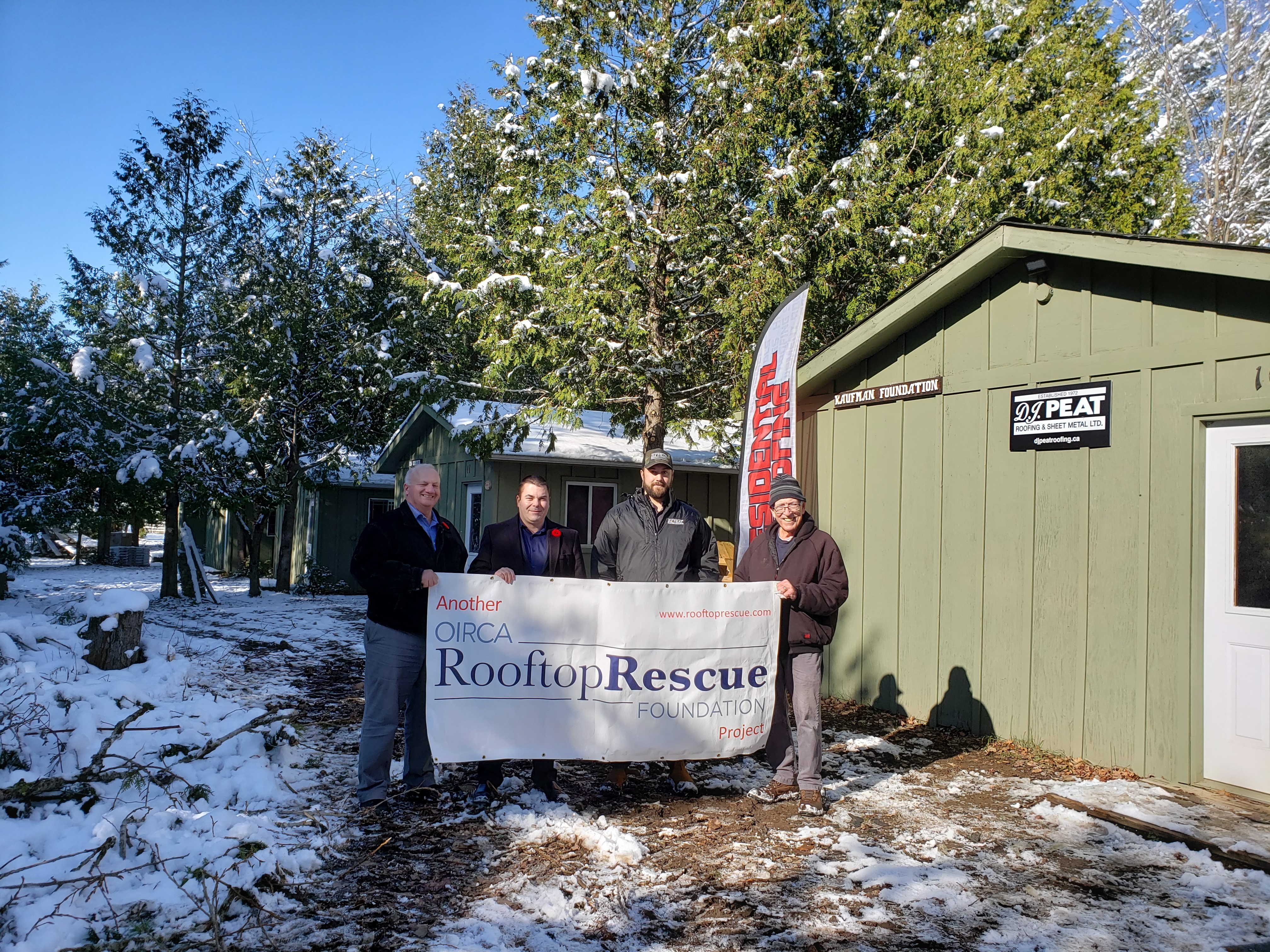 Left to Right: Dan Boyce (Superintendent, Semple-Gooder Roofing), Doug Brown (Convoy Supply) and Mark Baxter (Semple Gooder Roofing)